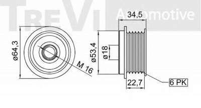 TREVI AUTOMOTIVE ap1101 -  Механизм свободного хода генератора